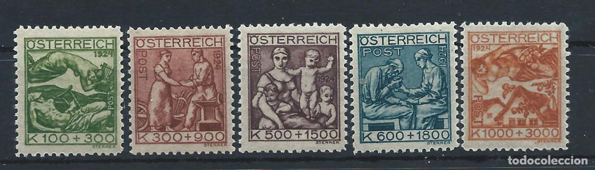 Sellos: Autriche N&deg;326/30** (MNH) 1924 - Artiste n&eacute;cessiteux