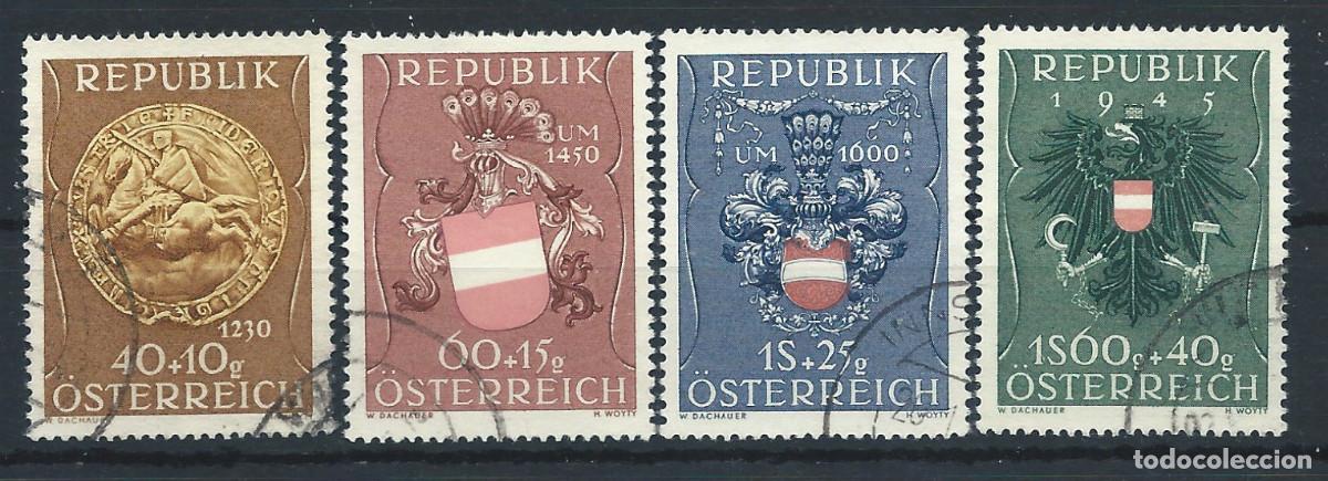 Sellos: Autriche N&deg;773/76 Obl (FU) 1949 - Au profit des prisonniers de guerre