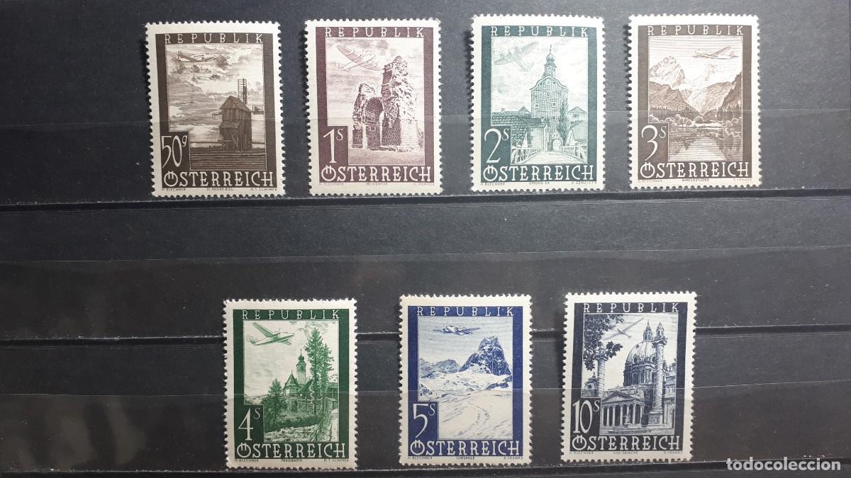 Sellos: AUSTRIA. A&Ntilde;O 1947. **. YVERT A&Eacute;REO 47/53.