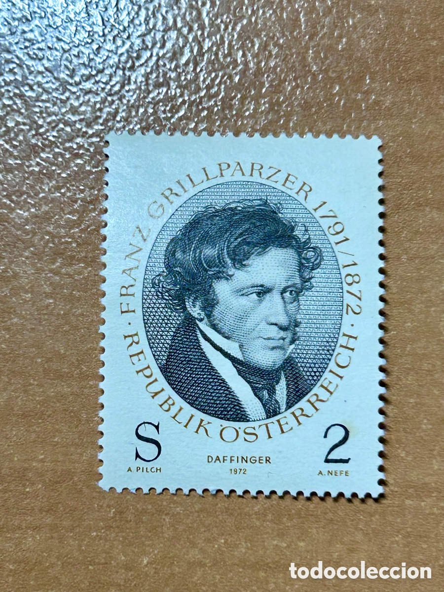 Sellos: Sello Austria 1972 - Franz Grillparzer (2 Schilling) - Nuevo Sin Matasellar / MNH