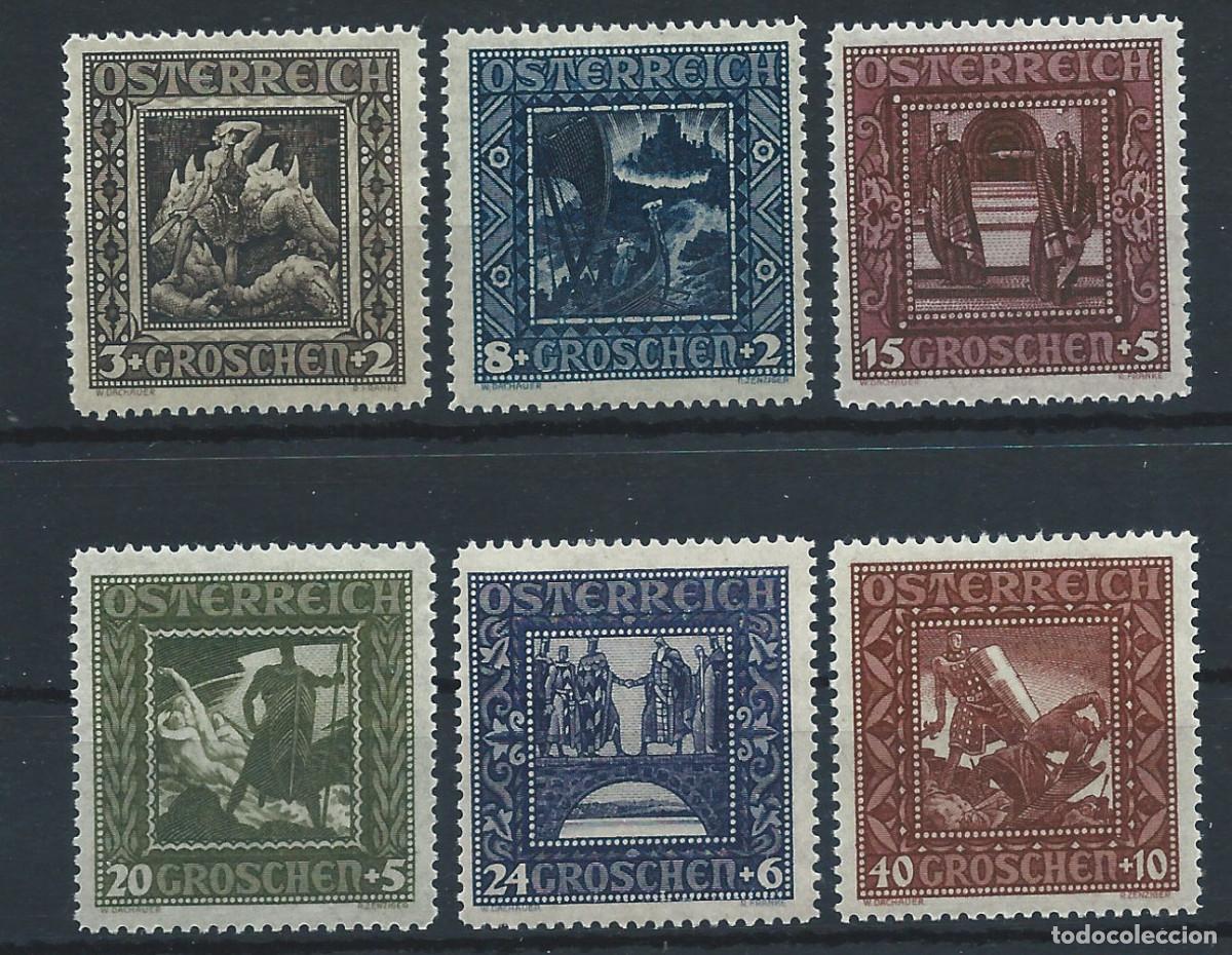 Sellos: Autriche N&deg;368/73** (MNH) 1926 - La l&eacute;gende des Nibelungen