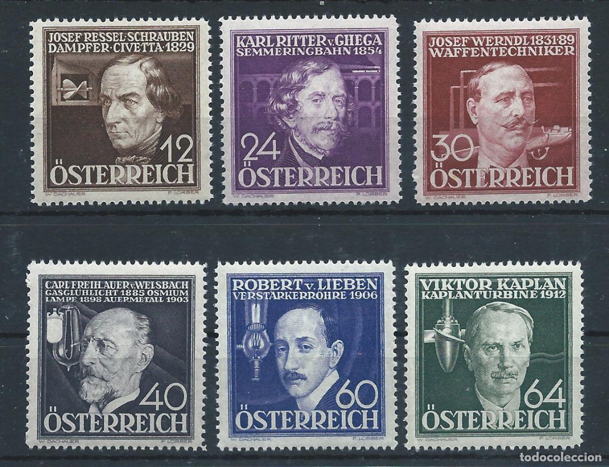 Sellos: Autriche N&deg;489/94** (MNH) 1936 - Techniciens et Inventeurs