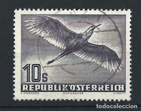 Sellos: Autriche PA N&deg;59 Obl (FU) 1950/53 - Oiseaux &rdquo;H&eacute;ron&rdquo;