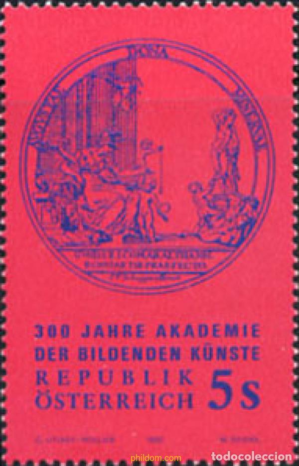 Sellos: 121140 MNH AUSTRIA 1992 3 CENTENARIO DE LA ACADEMIA DE BELLAS ARTES DE VIENA