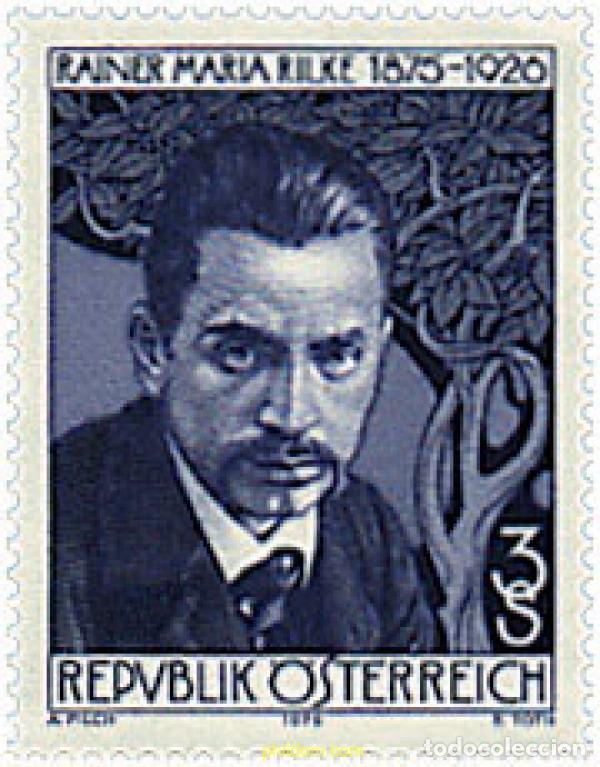 Sellos: 69078 MNH AUSTRIA 1976 50 ANIVERSARIO DE LA MUERTE DE RAINER MARIA RILKE