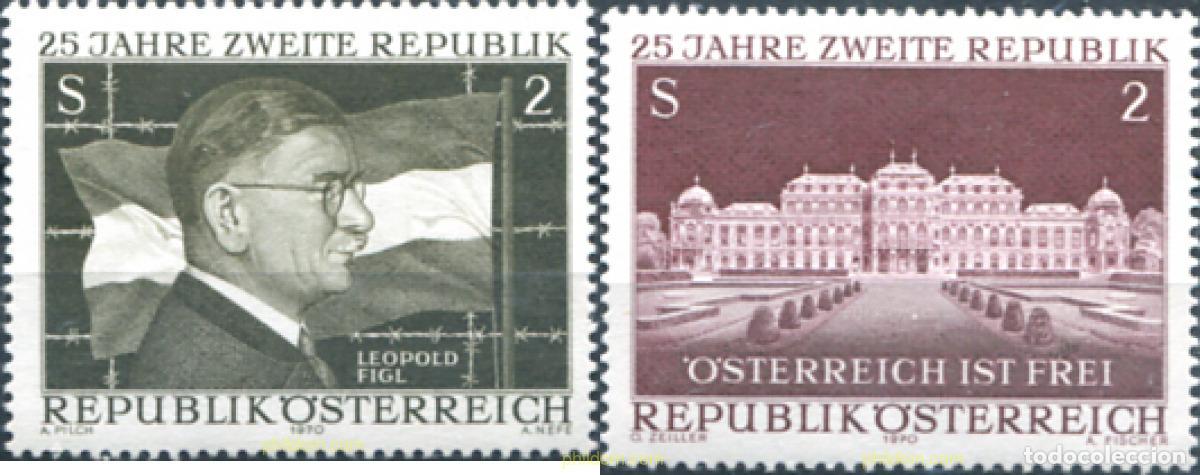 Sellos: 60247 MNH AUSTRIA 1970 25 ANIVERSARIO DE LA CONSTITUCION DE LA SEGUNDA REPUBLICA