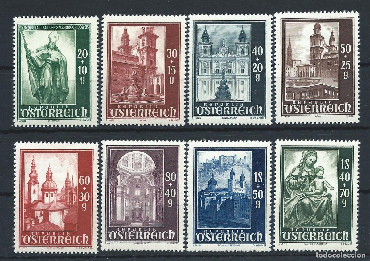 Sellos: Autriche N&deg;755/62** (MNH) 1948 - Cath&eacute;drale de Salzbourg