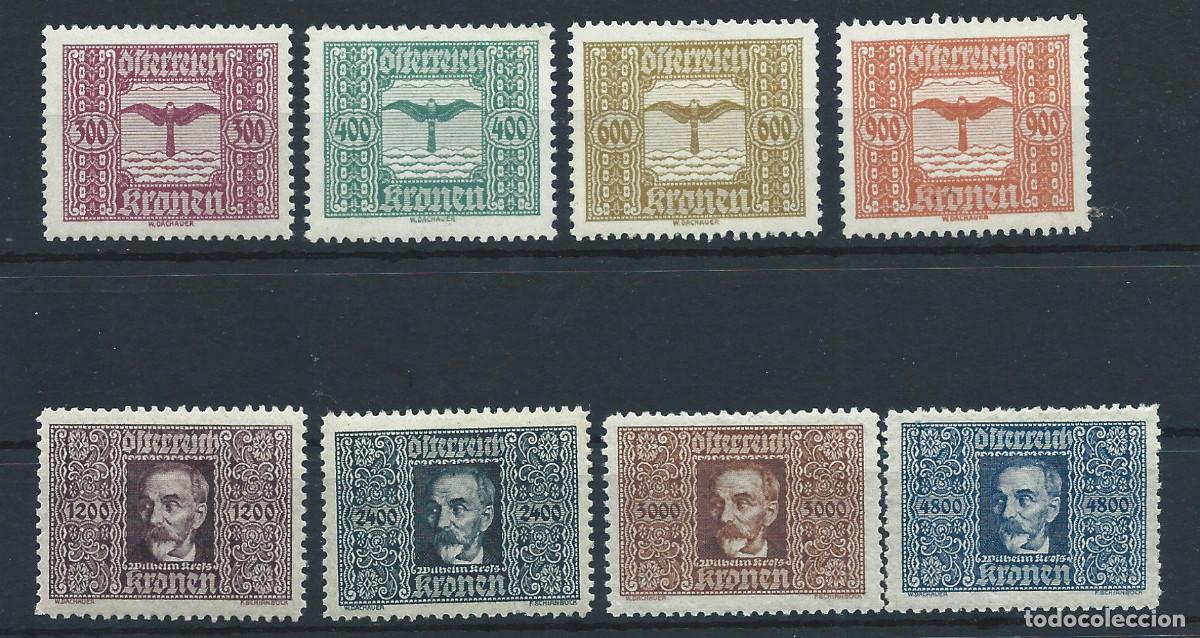 Sellos: Autriche PA N&deg;4/11** (MNH) 1922/24 - Faucon et Aviateur