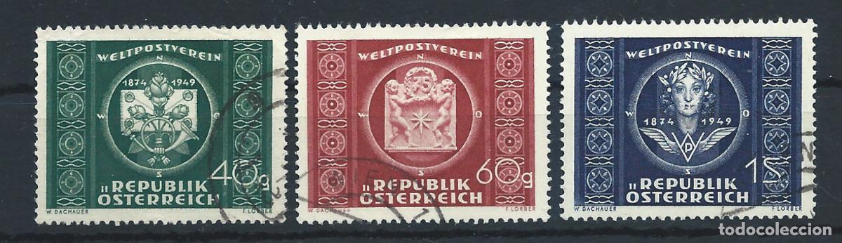 Sellos: Autriche N&deg;779/81 Obl (FU) 1949 - 75&eacute;me Anniversaire de l'U.P.U.