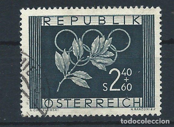 Sellos: Autriche N&deg;809 Obl (FU) 1952 - J.O d'Oslo et d'Helsinki