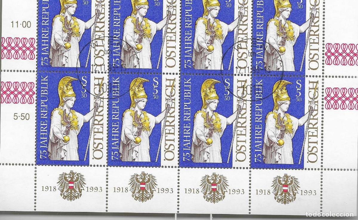 Sellos: Minipliego usado de Austria de 1993