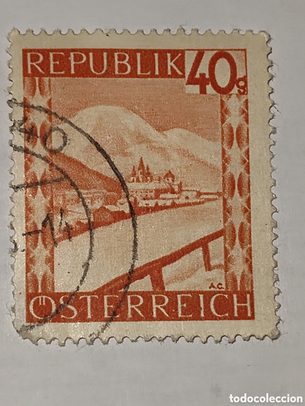 Sellos: Sello de Austria localidad de Mariazell en Estiria 1945-47 usado