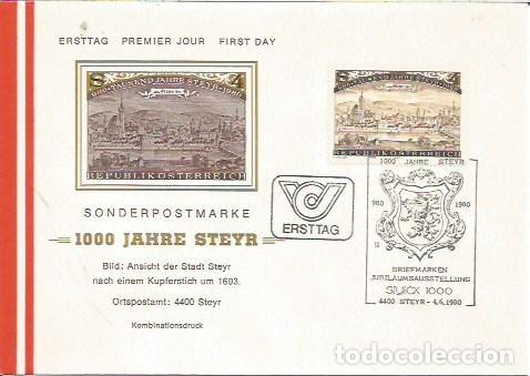 Sellos: FC AUSTRIA ERSTTAG 1000 JHARE STEYR 1980