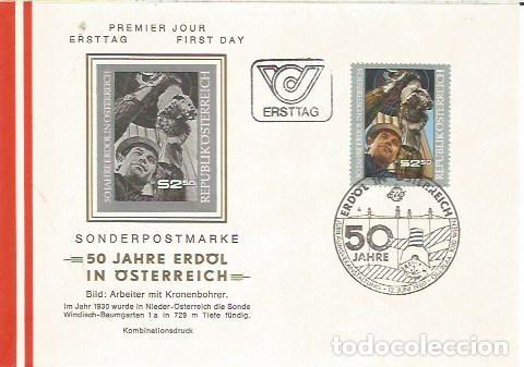 Sellos: FDC AUSTRIA ERSTTAG 50 JHARE ERDOL IN OSTERREICH 1980