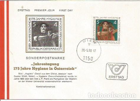 Sellos: FDC AUSTRIA ERSTTAG JAHRESTAGUNG 175 JHARE HYGIENE IN OSTERREICH WIEN 1980