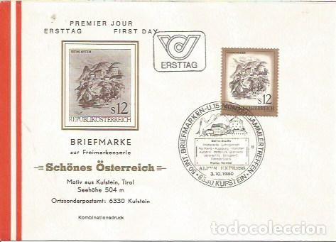 Sellos: FDC AUSTRIA ERSTTAG SCHONES OSTERREICH KUFSTEIN 1980