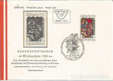 Sellos: FDC AUSTRIA ERSTTAG WEIHNACHTEN 1980