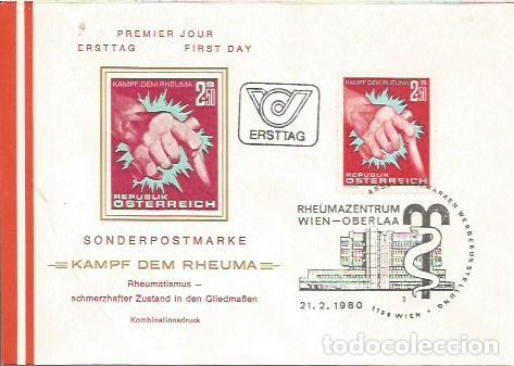 Sellos: FDC AUSTRIA KAMPF DEM RHEUMA WIEN 1980