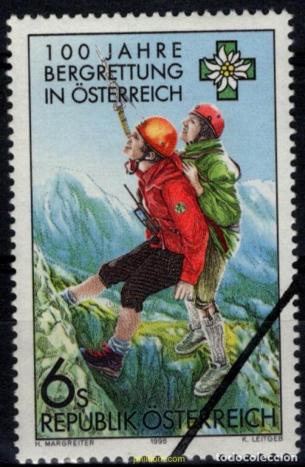 Sellos: 794048 MNH AUSTRIA 1996 CENTENARIO DEL SERVICIO AUSTRIACO DE SOCORRISMO EN MONTA&Ntilde;A