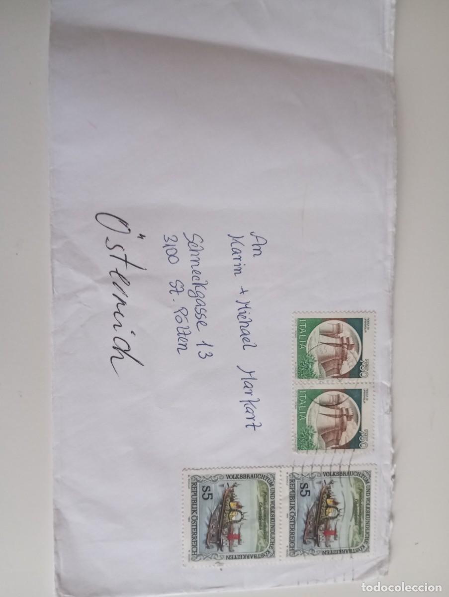 Sellos: AUSTRIA, 1993, FRANQUEO DE AUSTRIA E ITALIA, CIRCULADO EN AUSTRIA