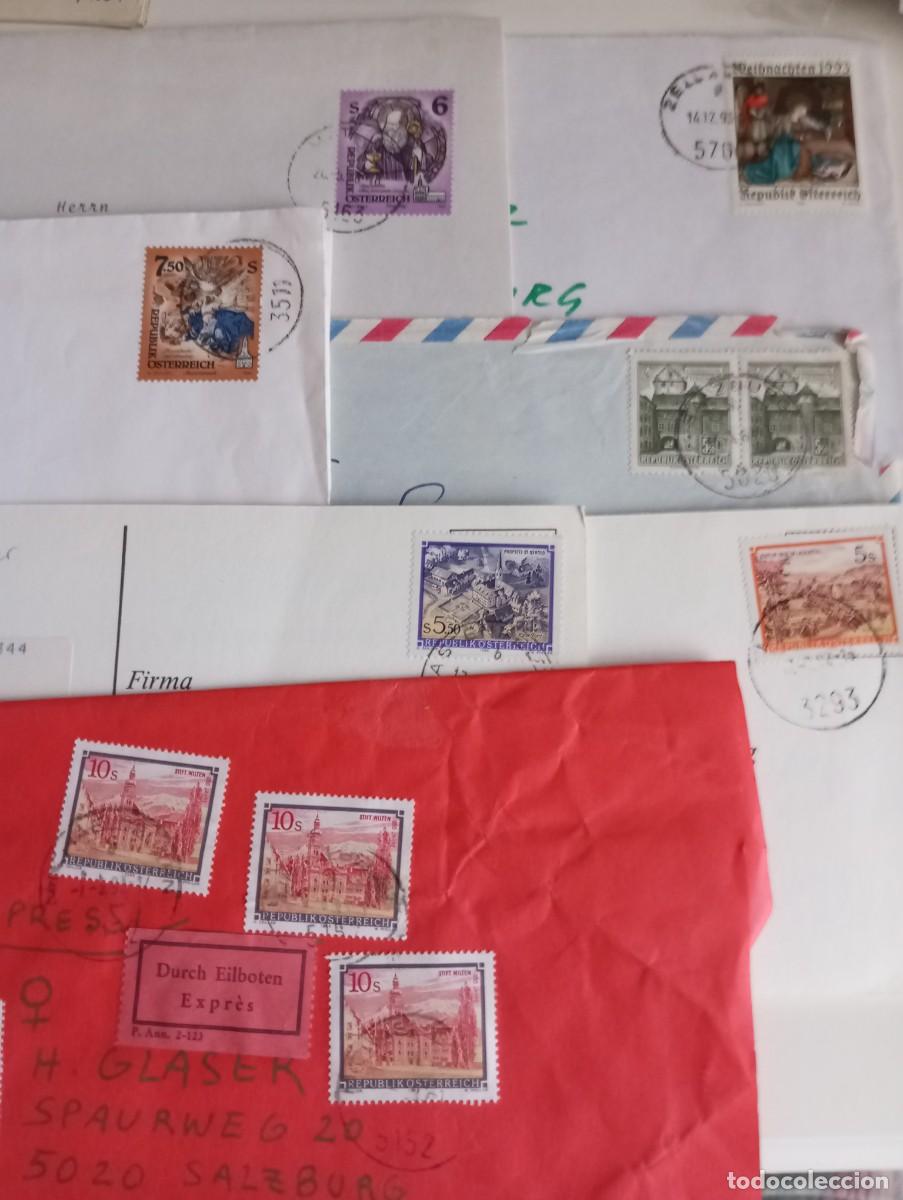 Sellos: AUSTRIA, LOTE DE SIETE SOBRES CON DIFERENTES FRANQUEOS. VER FOTOS Y DESCRIPCI&Oacute;N
