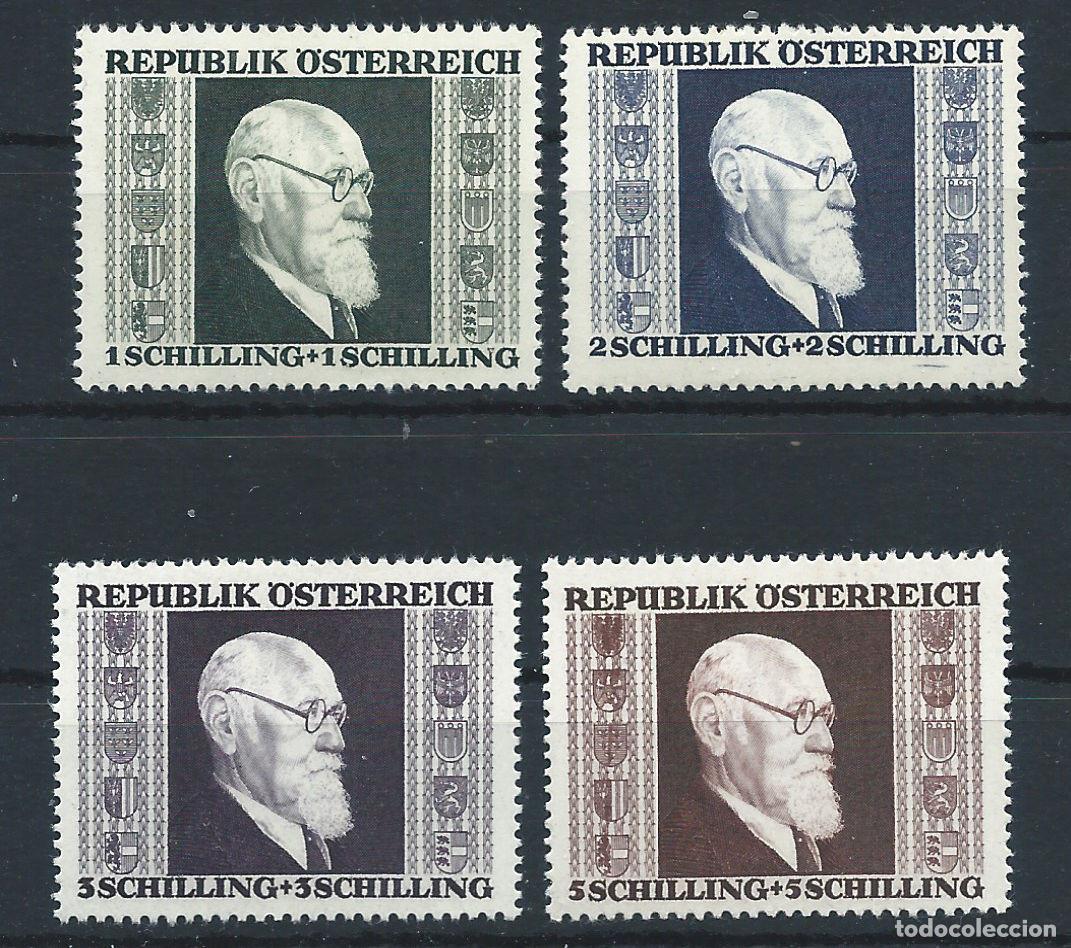 Sellos: Autriche N&deg;634/37** (MNH) 1946 - Pr&eacute;sident &rdquo;Karl Renner&rdquo;