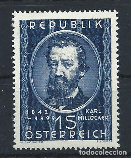 Sellos: Autriche N&deg;783** (MNH) 1949 - Compositeur &rdquo;Karl Mill&ouml;cker&rdquo;