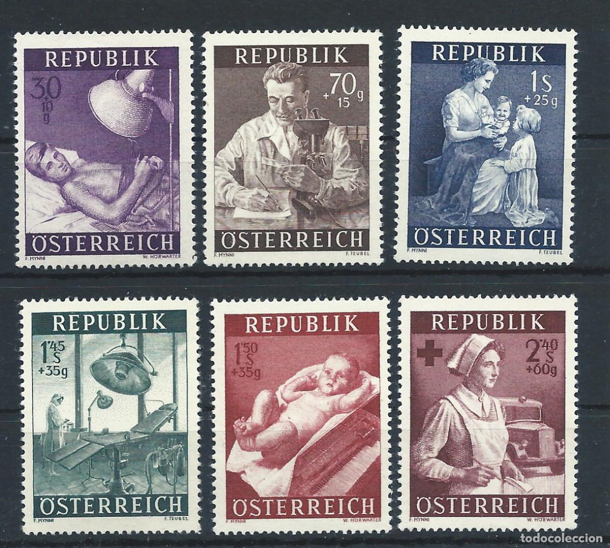 Sellos: Autriche N&deg;832/37** (MNH) 1954 - Sant&eacute; publique