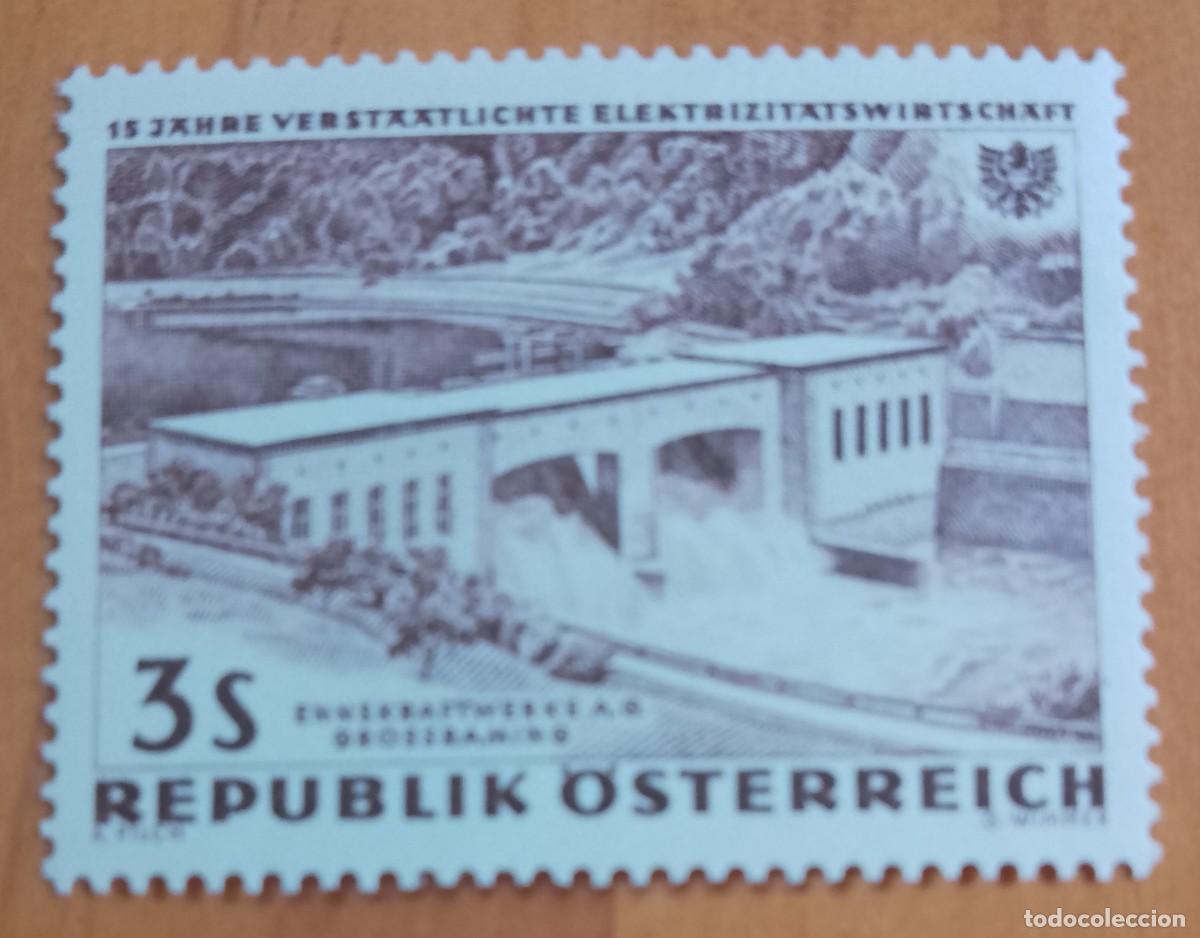 Sellos: AUSTRIA - V/F 3 S - 15 A&Ntilde;OS DE INDUSTRIA EL&Eacute;CTRICA ESTATAL - VER DESCRIPCI&Oacute;N