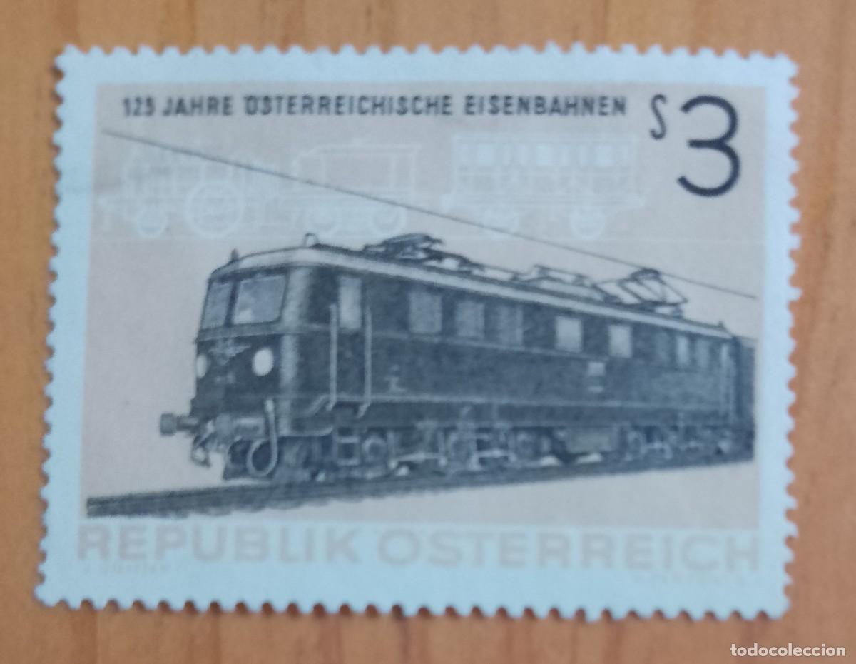 Sellos: AUSTRIA - V/F S 3 - 125 A&Ntilde;OS DE LOS FERROCARRILES - A&Ntilde;O 1962 - VER DESCRIPCI&Oacute;N