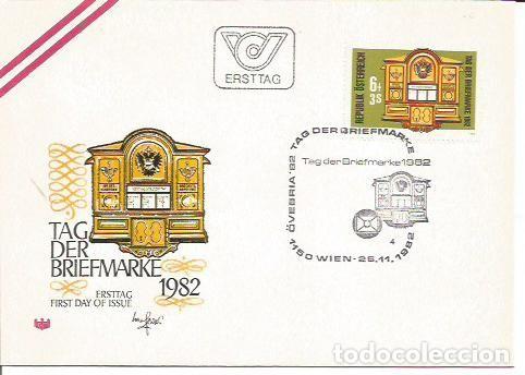 Sellos: FDC AUISTRIA ERSTTAG OVERBIA 82 TEG DER BRIEFMARKE WIEN 1982