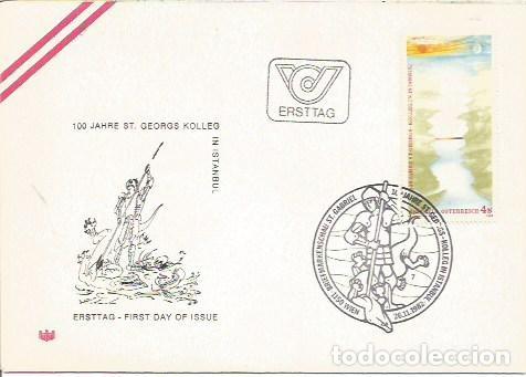 Sellos: FDC AUSTRIA 100 JAHRE ST GEORG KOLLEG IN ISTANBUL 1982
