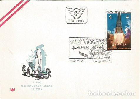 Sellos: FDC AUSTRIA ERSTTAG 2 UNO WELTRAUMKOMFERENZ IN WIEN UNISPACE 82