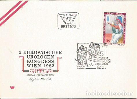 Sellos: FDC AUSTRIA ERSTTAG 5 EUROPAISCHER UROLOGEN KONGRESS WIEN 1982