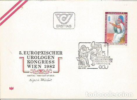 Sellos: FDC AUSTRIA ERSTTAG 5 EUROPAISCHER UROLOGEN KONGRESS WIEN 1982