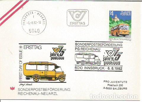 Sellos: FDC AUSTRIA ERSTTAG 75 JHARE POSTBUS 1982