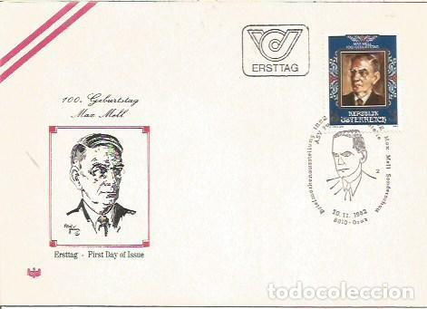 Sellos: FDC AUSTRIA ERSTTAG 100 GEBURTSTAG MAX MOLL GRAZ 1982