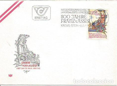 Sellos: FDC AUSTRIA ERSTTAG 800 JAHRE FRANZ VON ASSISI WIEN 1982