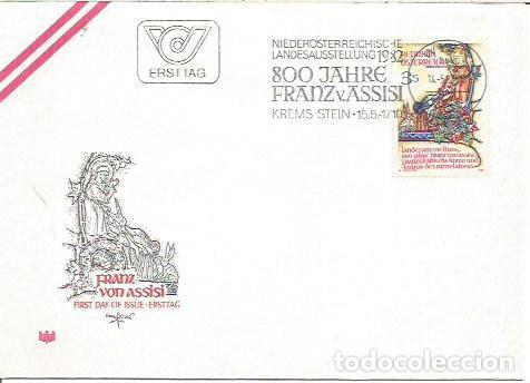 Sellos: FDC AUSTRIA ERSTTAG 800 JAHRE FRANZ VON ASSISI WIEN 1982