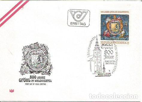 Sellos: FDC AUSTRIA ERSTTAG 800 JAHRE GFOHL IM WALDVIERTEL 1982