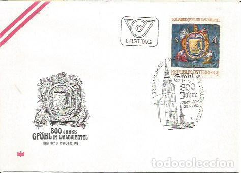 Sellos: FDC AUSTRIA ERSTTAG 800 JAHRE GFOHL IM WALDVIERTEL 1982