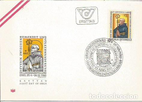 Sellos: FDC AUSTRIA ERSTTAG 1500 JHARE SEVERIN ZWISCHEN REMERZEIT UND VOLKERWANDERUNG 1982