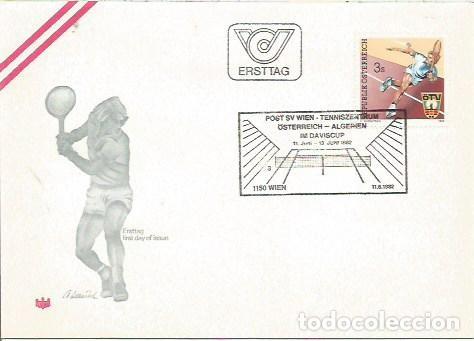 Sellos: FDC AUSTRIA ERSTTAG POST SV WIEN TENNISZENTAUM OSTERREICH ALGERIE