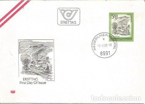 Sellos: FDC AUSTRIA ERSTTAG RIEZLERN KLEINWALSERTAK 1982
