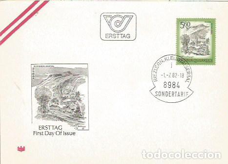 Sellos: FDC AUSTRIA ERSTTAG RIEZLERN KLEINWALSERTAK 1982