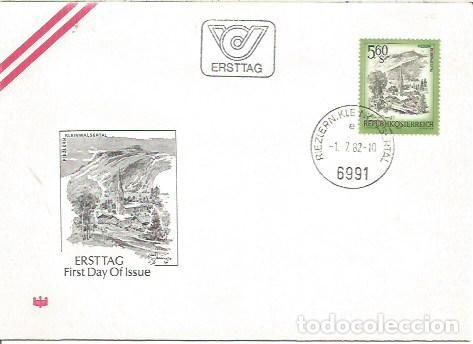 Sellos: FDC AUSTRIA ERSTTAG RIEZLERN KLEINWALSERTAK 1982