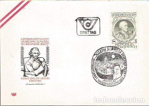 Sellos: FDC AUSTRIS ERSTTAG LANDESAUSSTELLUNG JOSEPH HAYDN IN SEINER ZEIT ROPHS 1982