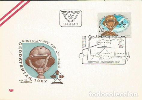 Sellos: FDC AUTRIA ERSTTAG GEODATENTAG WIEN 1982