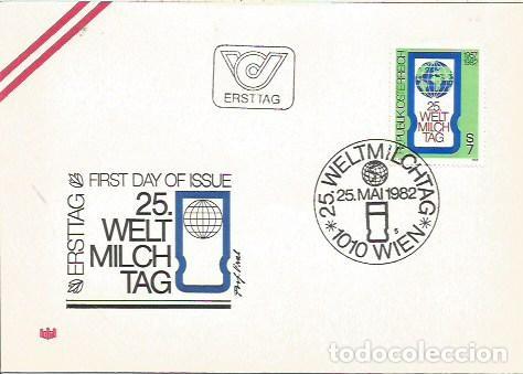Sellos: FSC AUSTRIA ERSTTAG 25 WELT MILCHTAG GRAZ 1982