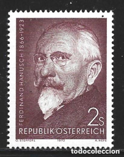 Sellos: Austria 1973 Ivert 1254 *** 50&ordm; Aniversario de la Muerte del Politico Ferdinand Hamusch - Personajes